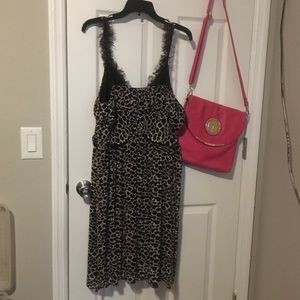 Sexy elegant leopard print dress